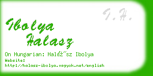 ibolya halasz business card